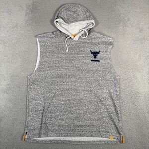 Under Armour Hoodie Mens XL Gray Sleeveless Project Rock Gym Training Pullover